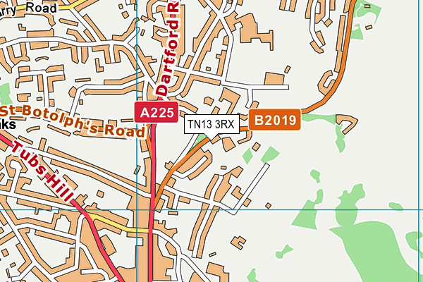 TN13 3RX map - OS VectorMap District (Ordnance Survey)