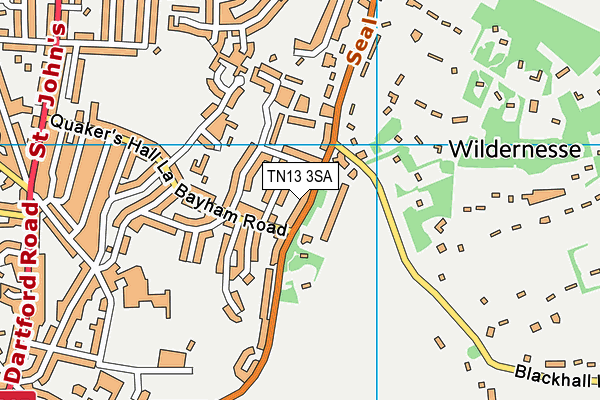 TN13 3SA map - OS VectorMap District (Ordnance Survey)