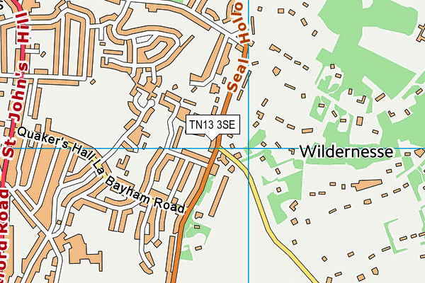 TN13 3SE map - OS VectorMap District (Ordnance Survey)