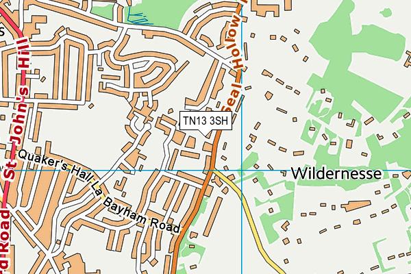 TN13 3SH map - OS VectorMap District (Ordnance Survey)