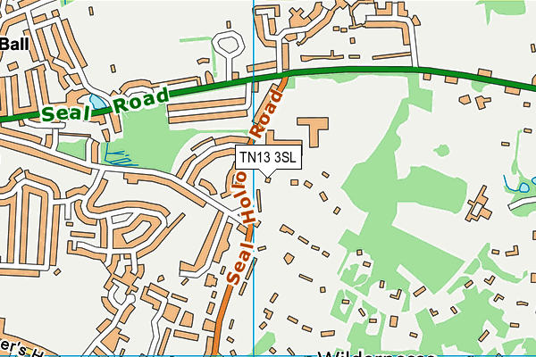 Trinity School map (TN13 3SL) - OS VectorMap District (Ordnance Survey)