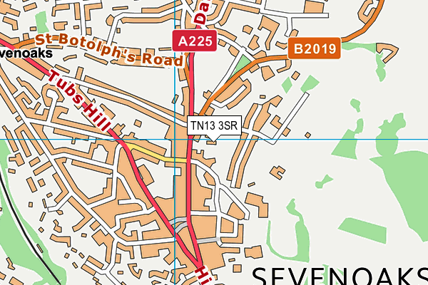 TN13 3SR map - OS VectorMap District (Ordnance Survey)