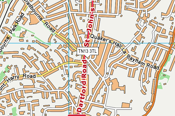 TN13 3TL map - OS VectorMap District (Ordnance Survey)