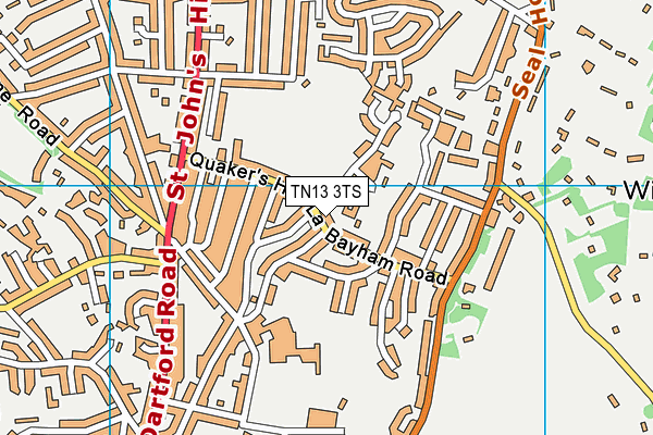TN13 3TS map - OS VectorMap District (Ordnance Survey)