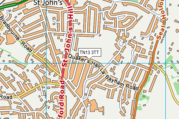 TN13 3TT map - OS VectorMap District (Ordnance Survey)