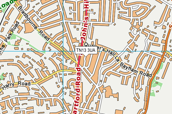 TN13 3UA map - OS VectorMap District (Ordnance Survey)