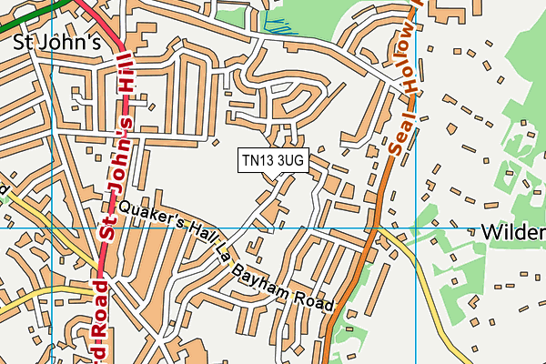 TN13 3UG map - OS VectorMap District (Ordnance Survey)