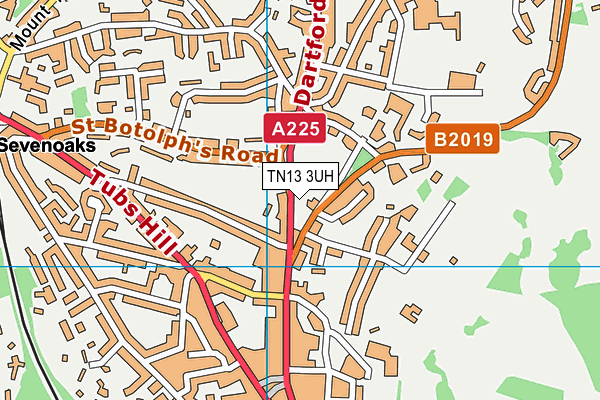 TN13 3UH map - OS VectorMap District (Ordnance Survey)