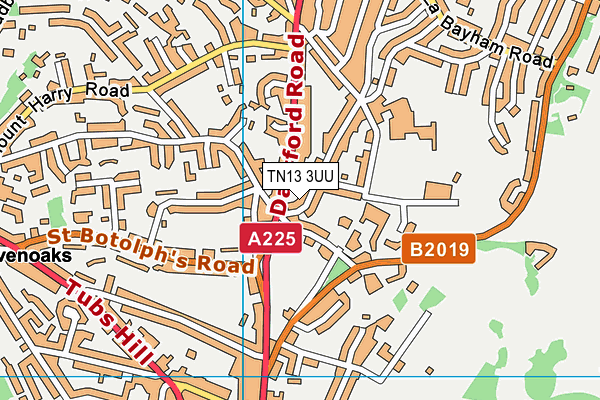 TN13 3UU map - OS VectorMap District (Ordnance Survey)