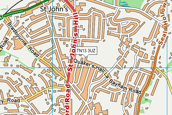 TN13 3UZ map - OS VectorMap District (Ordnance Survey)