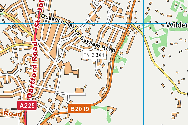 TN13 3XH map - OS VectorMap District (Ordnance Survey)