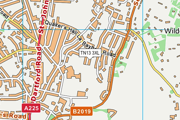 TN13 3XL map - OS VectorMap District (Ordnance Survey)