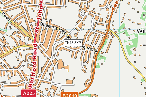 TN13 3XP map - OS VectorMap District (Ordnance Survey)