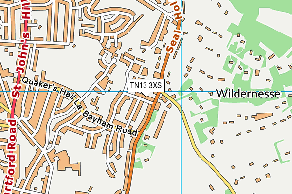 TN13 3XS map - OS VectorMap District (Ordnance Survey)