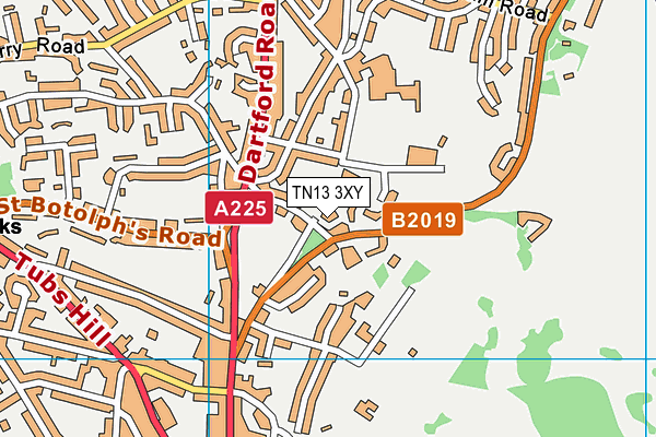 TN13 3XY map - OS VectorMap District (Ordnance Survey)