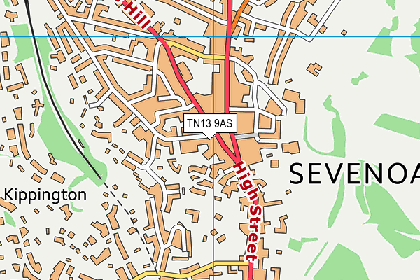 TN13 9AS map - OS VectorMap District (Ordnance Survey)