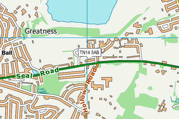 TN14 5AB map - OS VectorMap District (Ordnance Survey)