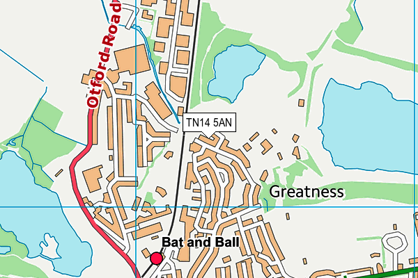 TN14 5AN map - OS VectorMap District (Ordnance Survey)