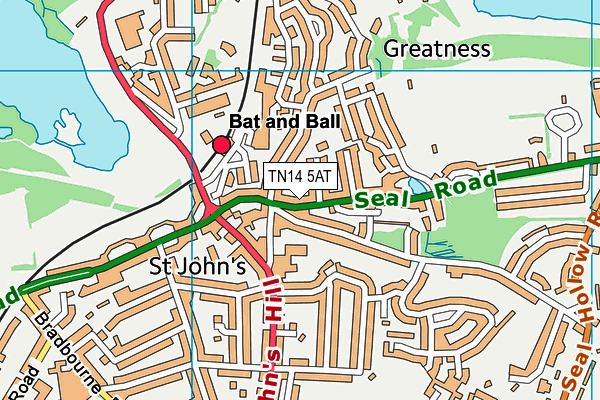 TN14 5AT map - OS VectorMap District (Ordnance Survey)