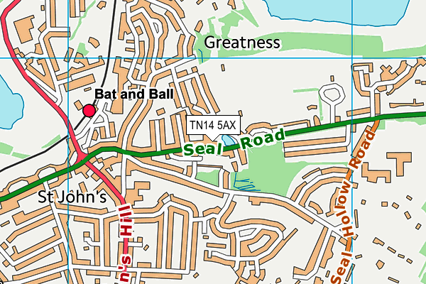 TN14 5AX map - OS VectorMap District (Ordnance Survey)