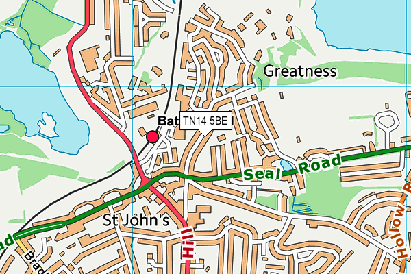 TN14 5BE map - OS VectorMap District (Ordnance Survey)