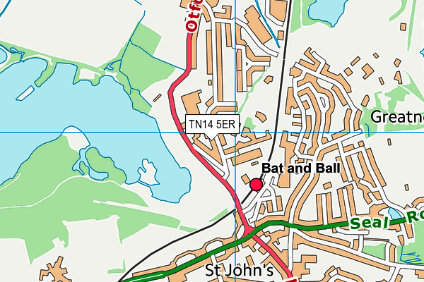 TN14 5ER map - OS VectorMap District (Ordnance Survey)