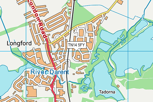 TN14 5FY map - OS VectorMap District (Ordnance Survey)