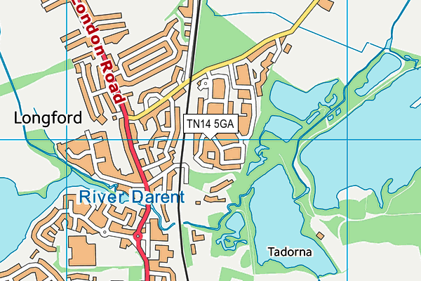 TN14 5GA map - OS VectorMap District (Ordnance Survey)