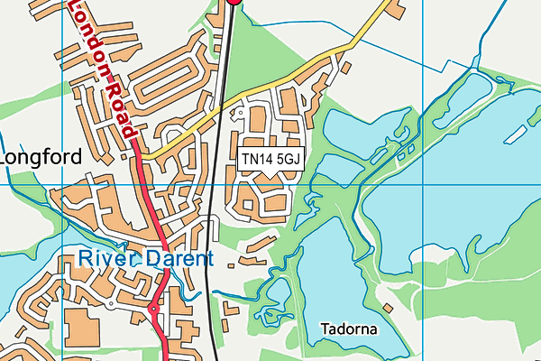 TN14 5GJ map - OS VectorMap District (Ordnance Survey)