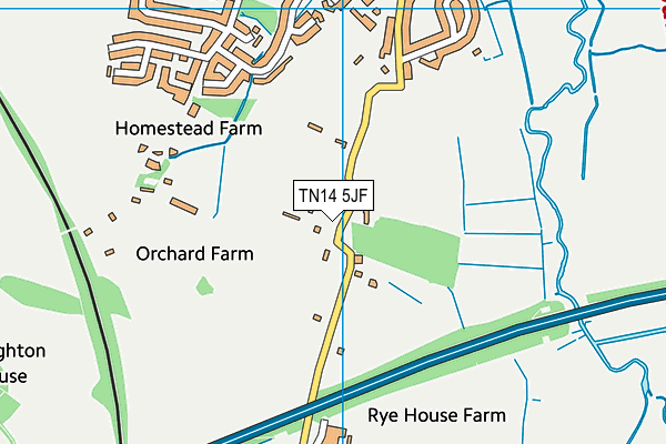TN14 5JF map - OS VectorMap District (Ordnance Survey)