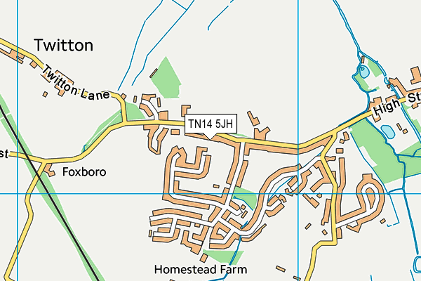TN14 5JH map - OS VectorMap District (Ordnance Survey)