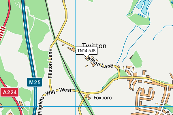 TN14 5JS map - OS VectorMap District (Ordnance Survey)