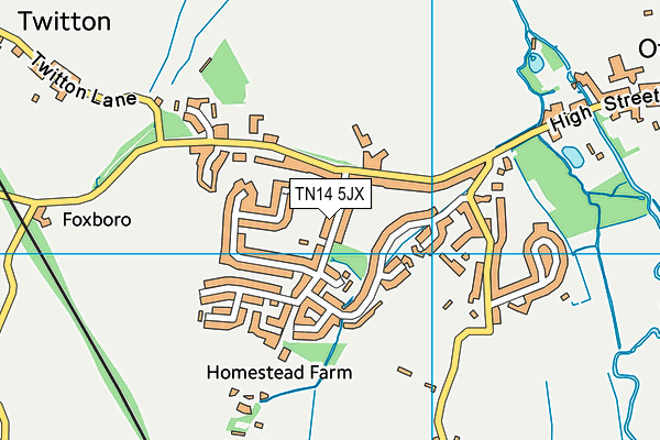 TN14 5JX map - OS VectorMap District (Ordnance Survey)