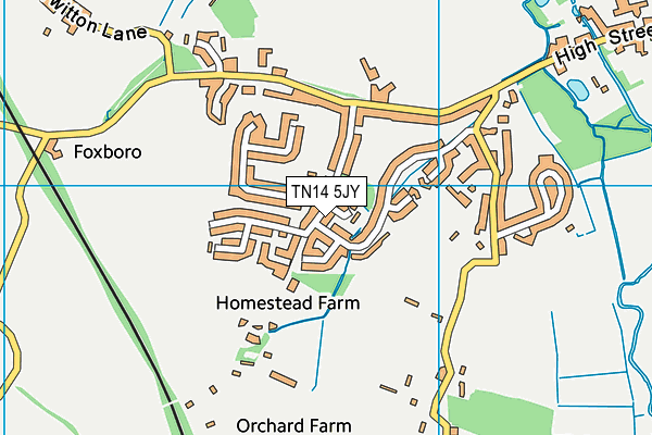 TN14 5JY map - OS VectorMap District (Ordnance Survey)