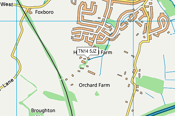 TN14 5JZ map - OS VectorMap District (Ordnance Survey)