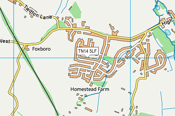 TN14 5LF map - OS VectorMap District (Ordnance Survey)