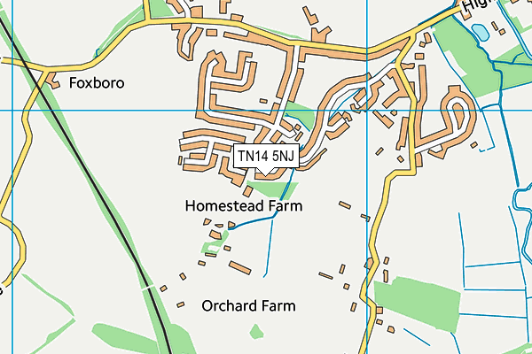 TN14 5NJ map - OS VectorMap District (Ordnance Survey)