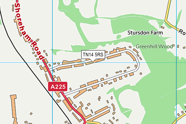 TN14 5RS map - OS VectorMap District (Ordnance Survey)