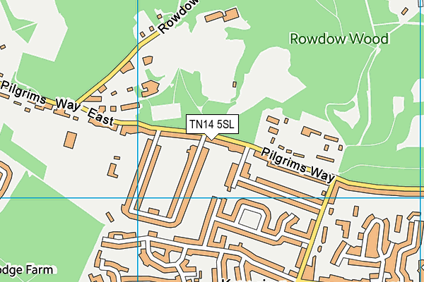 TN14 5SL map - OS VectorMap District (Ordnance Survey)