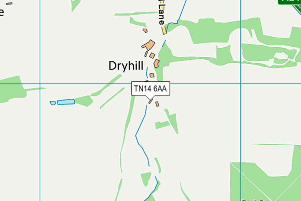 TN14 6AA map - OS VectorMap District (Ordnance Survey)