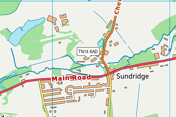 TN14 6AD map - OS VectorMap District (Ordnance Survey)
