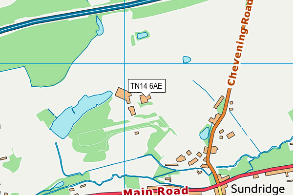 TN14 6AE map - OS VectorMap District (Ordnance Survey)