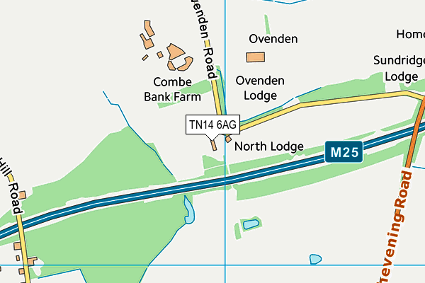 TN14 6AG map - OS VectorMap District (Ordnance Survey)