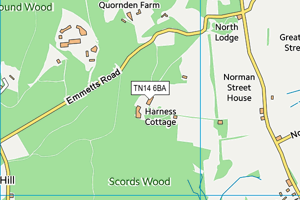 TN14 6BA map - OS VectorMap District (Ordnance Survey)