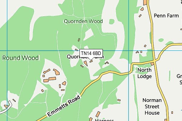 TN14 6BD map - OS VectorMap District (Ordnance Survey)
