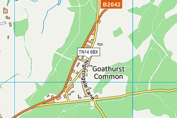 TN14 6BX map - OS VectorMap District (Ordnance Survey)