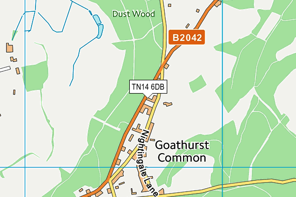 TN14 6DB map - OS VectorMap District (Ordnance Survey)
