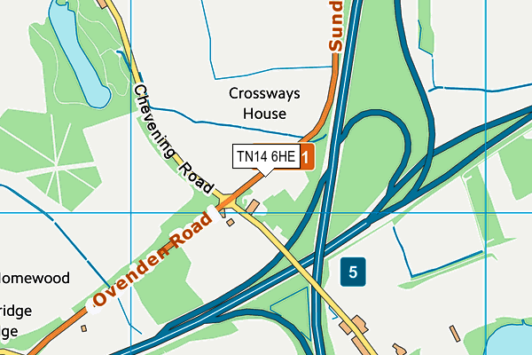 TN14 6HE map - OS VectorMap District (Ordnance Survey)