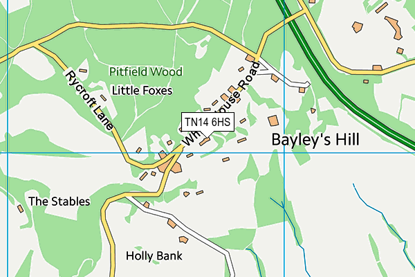 TN14 6HS map - OS VectorMap District (Ordnance Survey)