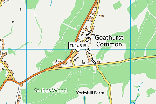 TN14 6JB map - OS VectorMap District (Ordnance Survey)